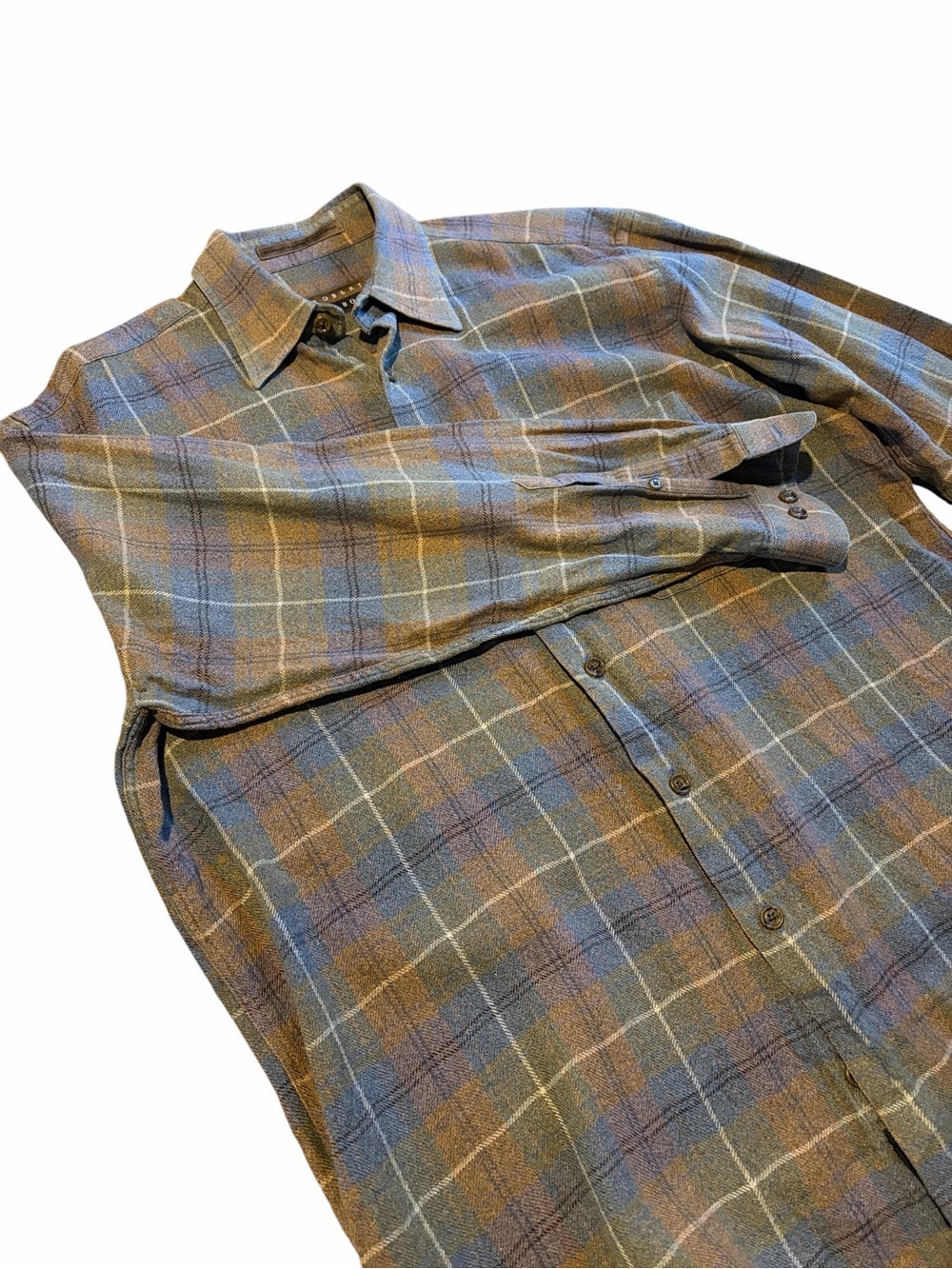 Robert Talbott Men’s Plaid Button Down Shirt Size M 100% Cotton